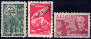 1958 Brazil SC# 862-865 - Central Railroad of Brazil - 3 Different Stamps - Used - Picture 1 of 2