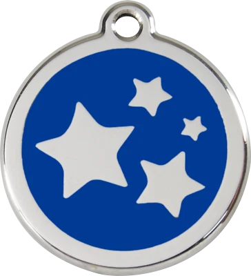 Etiqueta de perro Steel Red Dingo Stars ID negra púrpura azul verde amarillo naranja rojo rosa Foto 1 de 4