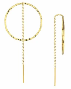 Pendientes enhebrador de aro martillado nuevos joyas para mujer EG7083 - Imagen 1 de 1