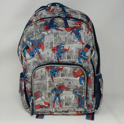 MOCHILA Pottery Barn Kids Superman DC Comics 11x14" Excelente Foto 1 de 4