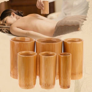 Chinese Jar Fire Cupping Body Carbonized Bamboo Suction Cups Acupuncture Massage - Picture 1 of 18