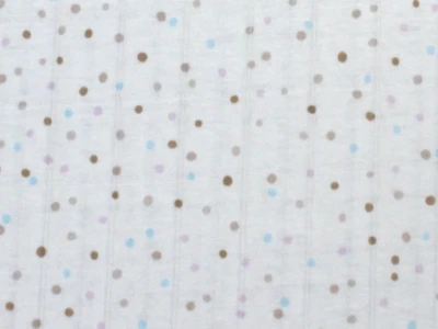 Jersey 50x155cm Punkte Uni Hydrofile Double-Face Stoffe nähen Kleiderstoff weiß - Bild 1 von 3