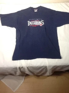 St633 Crable Sportswear Inc. Navy Cleveland Indians 1997 Al-Central T-Shirt L - Bild 1 von 6