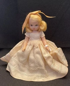 Nancy Ann “Pretty Maid Where Have You Been” 5.5” Doll In Pink Dress #160 Rare - Picture 1 of 8