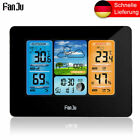 FanJu Funk-Wetterstation Farbprognose mit Temperatur Luftfeuchtigkeit FJ3373B