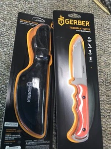 (1) Gerber Freeman Guided Fixed Blade Knife Orange with Black Nylon Sheath - Picture 1 of 1