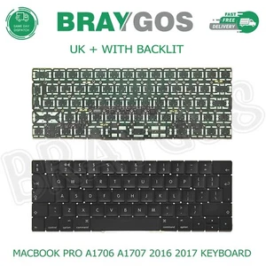 For Apple MacBook Pro A1706 A1707 2016 2017 UK Layout Laptop Keyboard & Backlit - Afbeelding 1 van 3