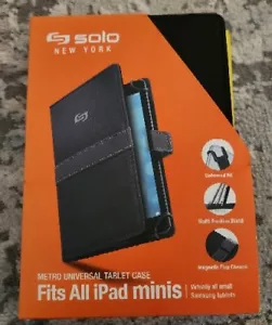 Solo NY Metro Universal iPad Minis Tablet Case Black Color UBN2204 New - Picture 1 of 3