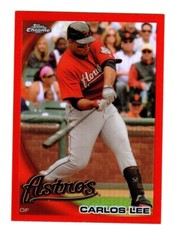 2010 Topps Chrome ORANGE REFRACTOR #149 Carlos Lee HOUSTON ASTROS
