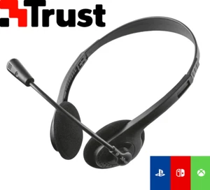 CUFFIE TRUST MICROFONO CHAT PC PS4 XBOX NINTENDO SWITCH VIVAVOCE CONSOLE SKYPE  - Foto 1 di 7