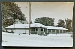 Cartolina fotografica reale Northern Trails Motel Standish Michigan non spedita RPPC 4970 - Foto 1 di 2