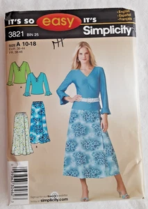 Falda y Top Tejido Simplicity Pattern 3821 Misses Proyecto Artesanal de Costura (H) - Imagen 1 de 2