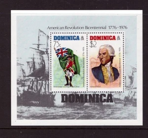 Dominica 1976 American Independence Anniv. sheet MNH mint stamps - Picture 1 of 1
