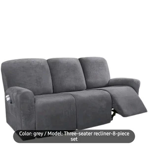 Velvet Elastic Stretch Sofa Covers 1/2/3 Seater Slipcover Couch Settee Protector - Picture 1 of 1
