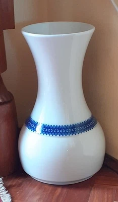 Bodenvase 45 cm hoch Thomas Porzellan Tapio Wirkkala Rotunda Kobaltbordüre blau - Bild 1 von 4