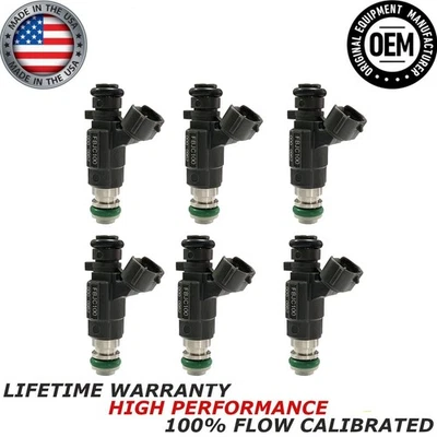 6x inyectores de combustible JECS de fabricante de equipos originales para Nissan 3,5 L Infiniti G35 G20 FX35 350Z de 1999-2004 Foto 1 de 4