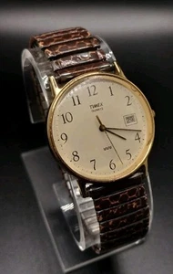 Timex Mens Date Watch Stretch Band Unique, needs battery/repair - Picture 1 of 9