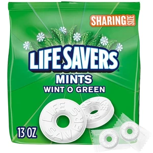 LIFE SAVERS Wint-O-Green Breath Mints Bonbons, gemeinsame Größe, 13 Unzen Beutel - Bild 1 von 3