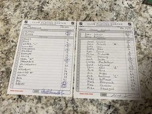 Hoja de lista de la NHL TARJETA DE ALINEACIÓN 20/11/2014 OTTAWA SENATORS VS NASHVILLE PREDATORS - Imagen 1 de 3