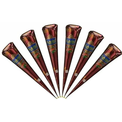6x Henna Kaveri Braun Sommersprossen Stift Freckles Pen Farbe Tattoo Rotbraun