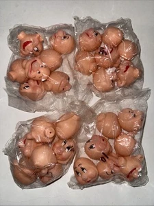 CABEZAS DE MUÑECA VINTAGE Blancanieves Enanos goma/plástico 2" artesanía fabricación de muñecas nuevas 4 - Imagen 1 de 5