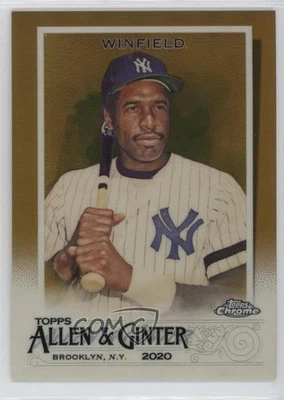 2020 Topps Allen & Ginter Chrome Gold Refractor /50 Dave Winfield #91 HOF - Image 1 of 2
