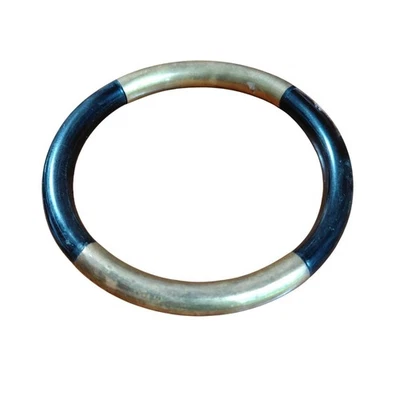 Conjunto de 2 pulseiras de buzina de madeira bronze - Imagem 1 de 3