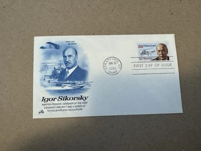 Igor Sikorsky Stamp - 1988 - First Day Of Issue - 36 Cents - Image 1 of 3