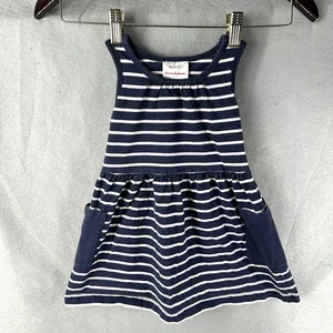 Hanna Andersson Dress Striped Baby Size 3 Nautical Striped Tiered Tank Preppy - Picture 1 of 8