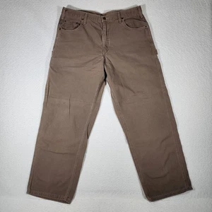 Pantalones de carpintero Carhartt holgados 40x32 B159 MUS 100 % algodón para hombre  - Imagen 1 de 10