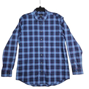 Jos. A. Camicia elegante da viaggio banca uomo grande blu viola a quadri preppy business  - Foto 1 di 9