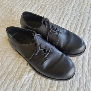 School Issue Boy's Black Leather Dress Uniform Shoes Size 7M - Picture 1 of 5