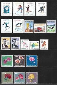ALBANIA – 1968 – COMMEMORATIVE ISSUES – 8 COMPLETE SETS 35 STAMPS – MINT - Picture 1 of 4