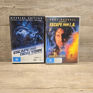 John Carpenter Escape From L.A & New York Kurt Russell DVD Bundle Region 4 - Picture 1 of 1