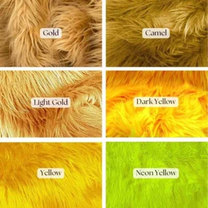 Fluffy Shaggy Faux Fur Fabric – 60” Wide by the Yard for Home & Fashion - Picture 1 of 61