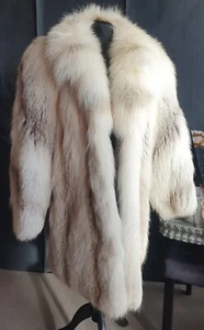 Neu Exklusiv Pelz Golden Island Fuchs Mantel 38 40 M Echtfell Jacke Polarfuchs - Bild 1 von 18