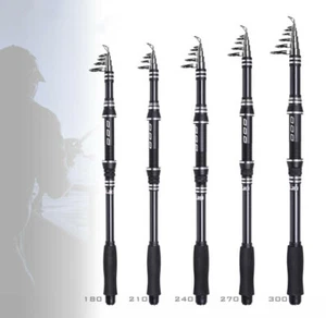 Telescopic Fishing Rods High Carbon Fiber Trout Travel Rods Light Spinning Poles - Picture 1 of 8