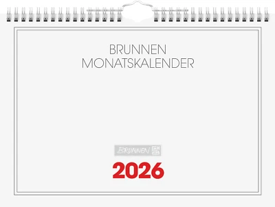 Brunnen Monatsplaner 2026 Monatskalender Din A4 Spirale 1 Monat 1 S  1070146006 - Bild 1 von 2