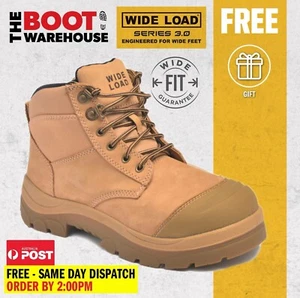 Wide Load 690WL Wheat, Extra Wide 6E+ Fitting, Steel Toe Cap Safety Work Boot - Imagen 1 de 9