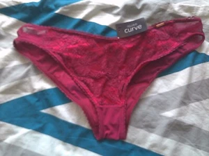 UK 20 -New Figleaves Curve Ladies Brief Red UK Size 20 (USA 16 / EU 48) KH161 - Imagen 1 de 1