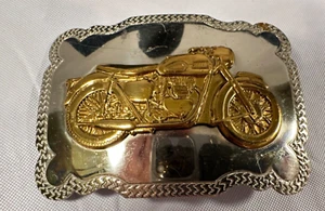 Motorrad Gürtelschnalle Neusilber 3,75" Western Biker Rockabilly Style - Bild 1 von 6