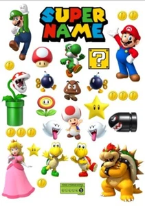 Super Mario Personalised Cake Decorations. Premium Edible Icing Sheet - Picture 1 of 7