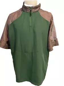 Holloway Herren 1/4 Reißverschluss Pullover Golf Shirt grün/grau groß - Bild 1 von 4