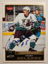 Teemu Selanne Autograph Anaheim Ducks  2006-07 Fleer Hockey