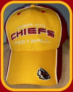 KANSAS CITY CHIEFS NFL ADULT ADJUSTABLE EMBROIDERED CAP NWT - Picture 1 of 4