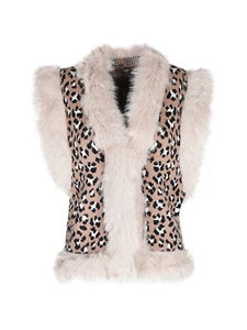 Solada Gilet donna in maglia con bordi in ecopelliccia - Foto 1 di 5