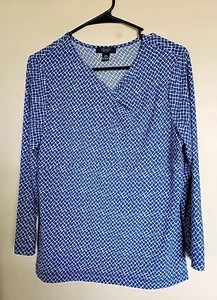 Blusa Top Chaps Mujer Tejido Líquido Talla L Boho - Imagen 1 de 3