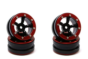 Beadlock Wheels PT-Safari Black/Red 1.9 (4 pcs) - Picture 1 of 4