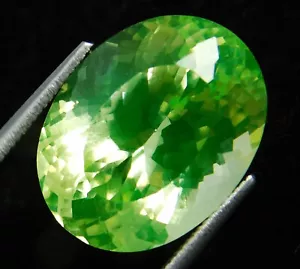 Gemma Forma Ovale Zaffiro Russo Verde 18,70 Ct Nuova Vintage Alta Qualità - Foto 1 di 12