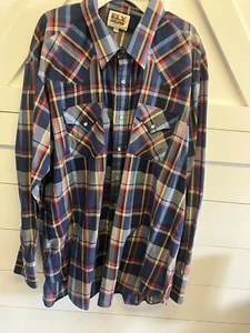 Mens Ely Cattleman XXL pearl snap brightly colored western shirt - Picture 1 of 4